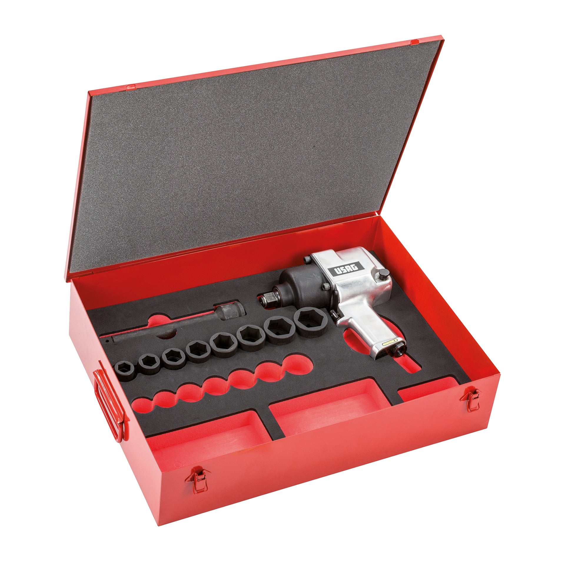 928 DN/S12 - Assortimento in cassetta di lamiera CON AVVITATORE (13 pz) - Usag - U09280016 928 DN/S12 - Assortimento in cassetta di lamiera CON AVVITATORE (13 pz) - Usag - U09280016